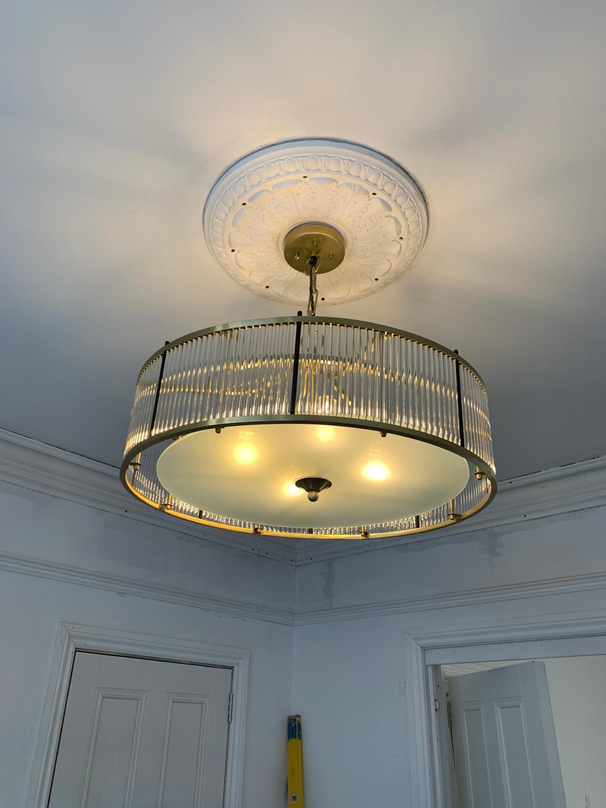 Period Chandelier Installation